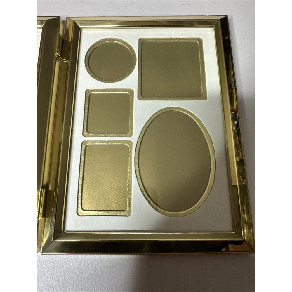 Windsor Browne GOLD Hinged Double Side Solid Brass Table Top Frame 1993 Korea